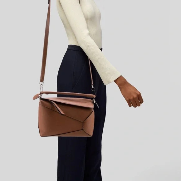 Loewe Brown Puzzle Edge Medium Purse with Adjustable Strap - Picture 5 of 8